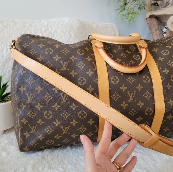 BEAUTIFUL ❤Authentic LV Keepall 55 Bandouliere w/ Strap Travel Bag Monogram - Picture 3 of 16